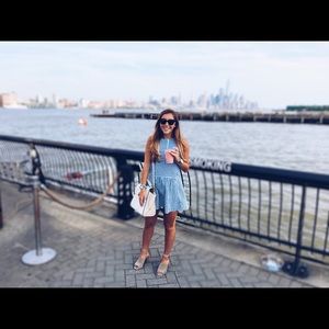 Blue gingham Zara dress